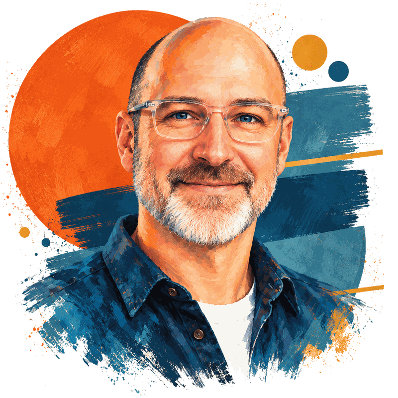 Illustrated portrait of L. Alex Bean